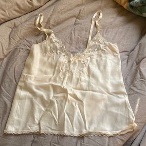 Vintage lace detail lingerie top